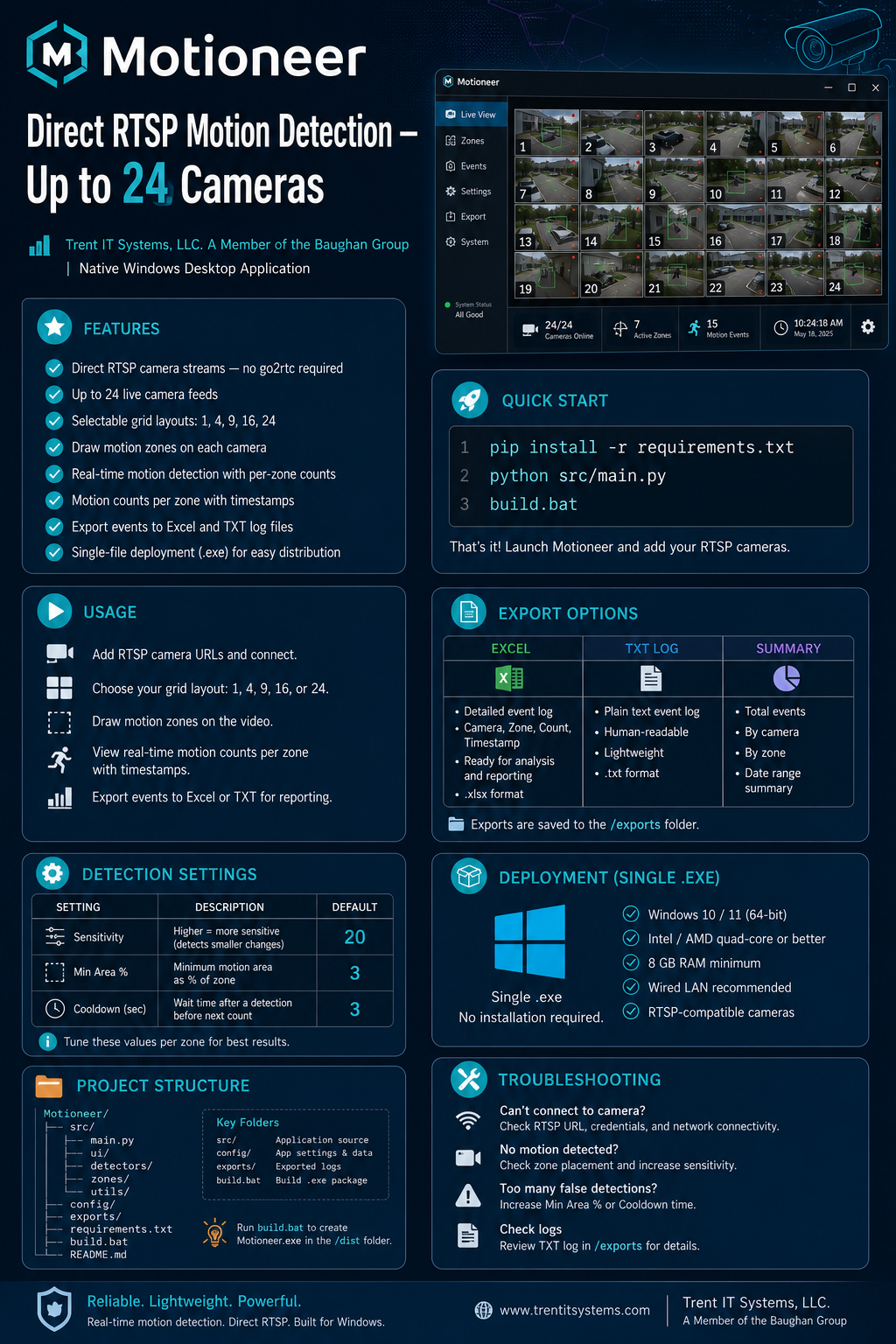 Motioneer product flyer